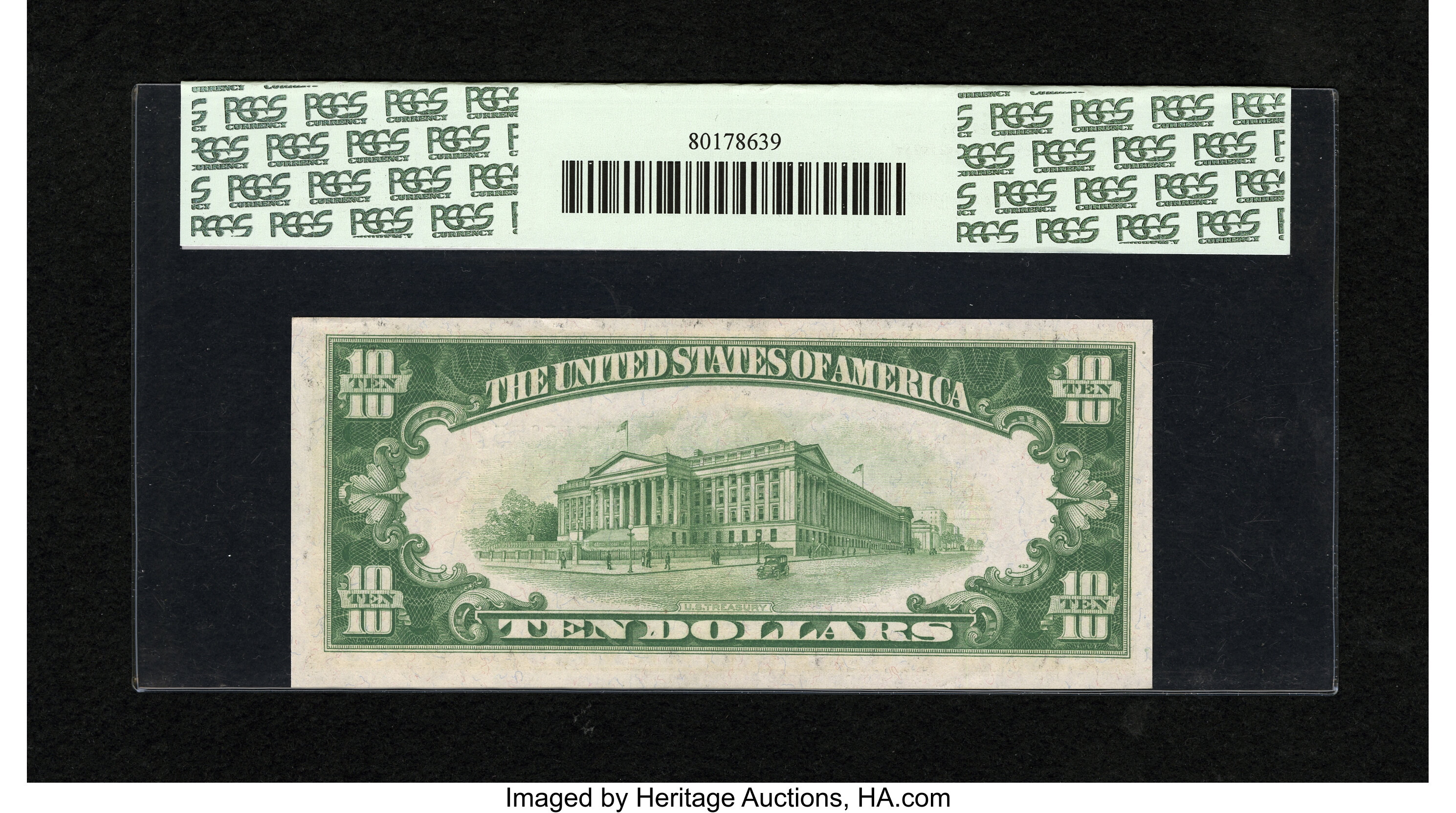 image for: Fr. 2004-K $10 1934 Light Green Seal Federal Reserve Note. PCGS Gem New 65PPQ....