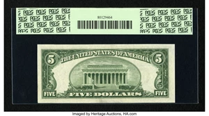 image for: Fr. 1960-E $5 1934D Federal Reserve Note. PCGS Gem New 66PPQ....