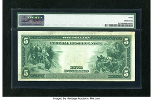 image for: Fr. 861 $5 1914 Federal Reserve Note PMG Very Fine 30....