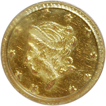 image for: 1873 50C Liberty Round 50 Cents, BG-1012, High R.5, MS62 PCGS. PCGS Population (3/15). NGC Census: (1/4).   (#10841)...