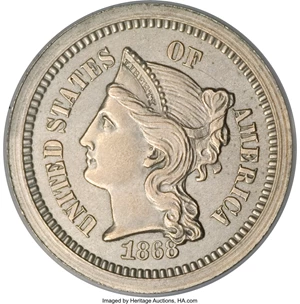 image for: 1868 1C One Cent, Judd-605, Pollock-670, R.5, PR62 PCGS....