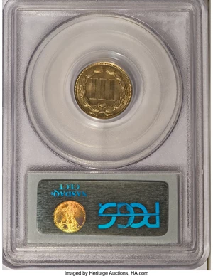 image for: 1865 3CN MS67 PCGS. CAC....