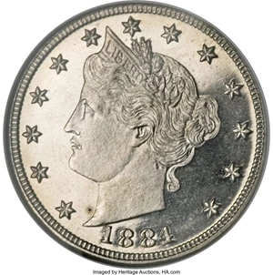 image for: 1884 5C PR66 Ultra Cameo NGC....