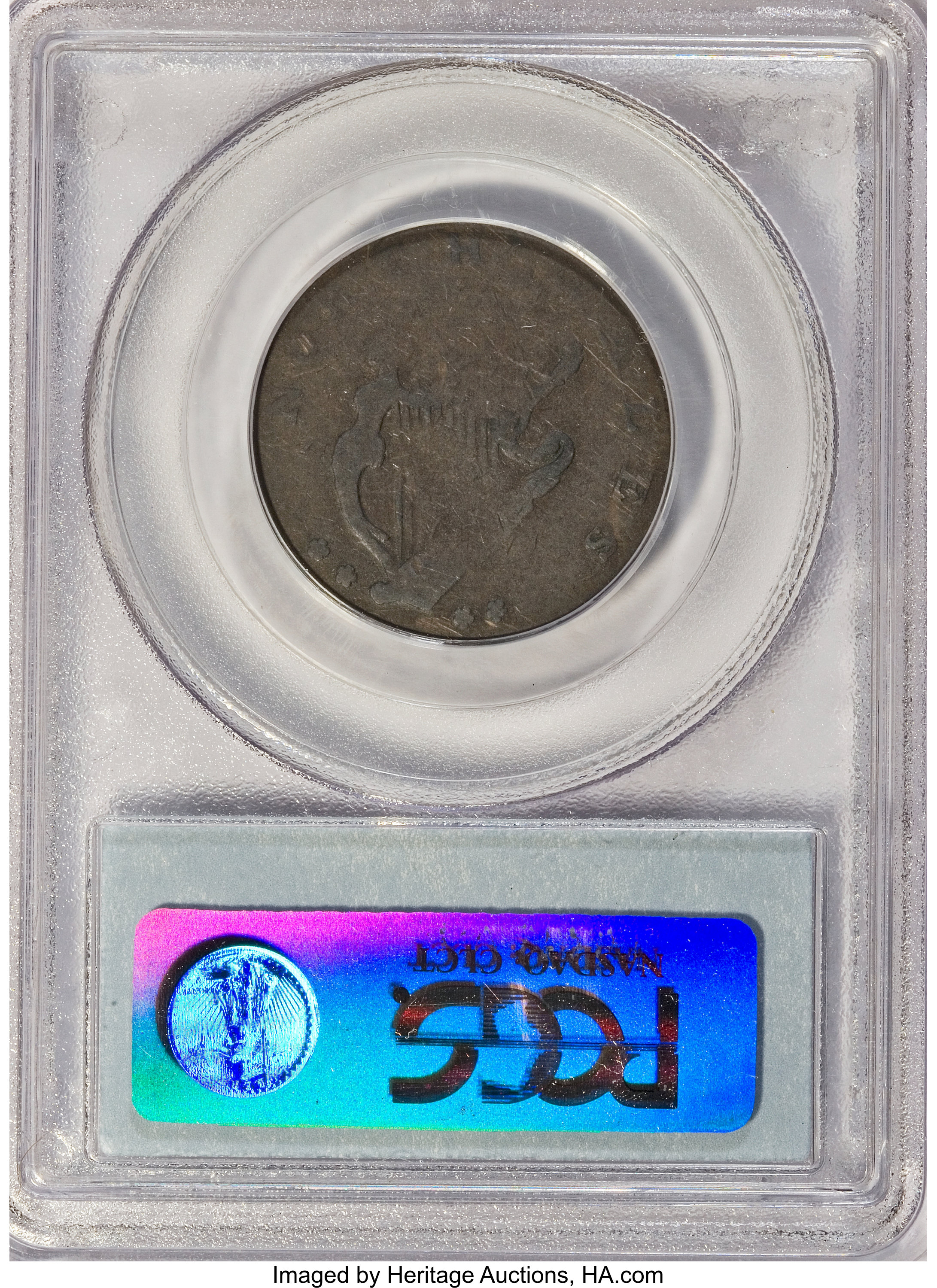image for: 1795 1/2P Washington North Wales Halfpenny, Two Stars at Each Side of Harp Fine 15 PCGS....