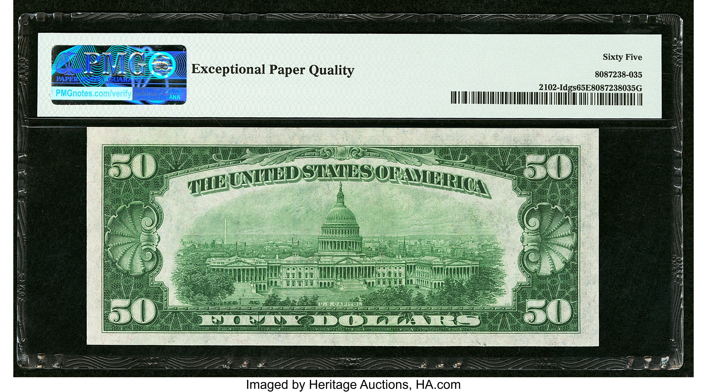 image for: Fr. 2102-I $50 1934 Federal Reserve Note. PMG Gem Uncirculated 65 EPQ....
