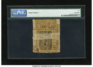 image for: Delaware February 28, 1746 20s PMG Good 4 Net....