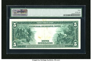 image for: Fr. 856 $5 1914 Federal Reserve Note PMG Very Fine 30....
