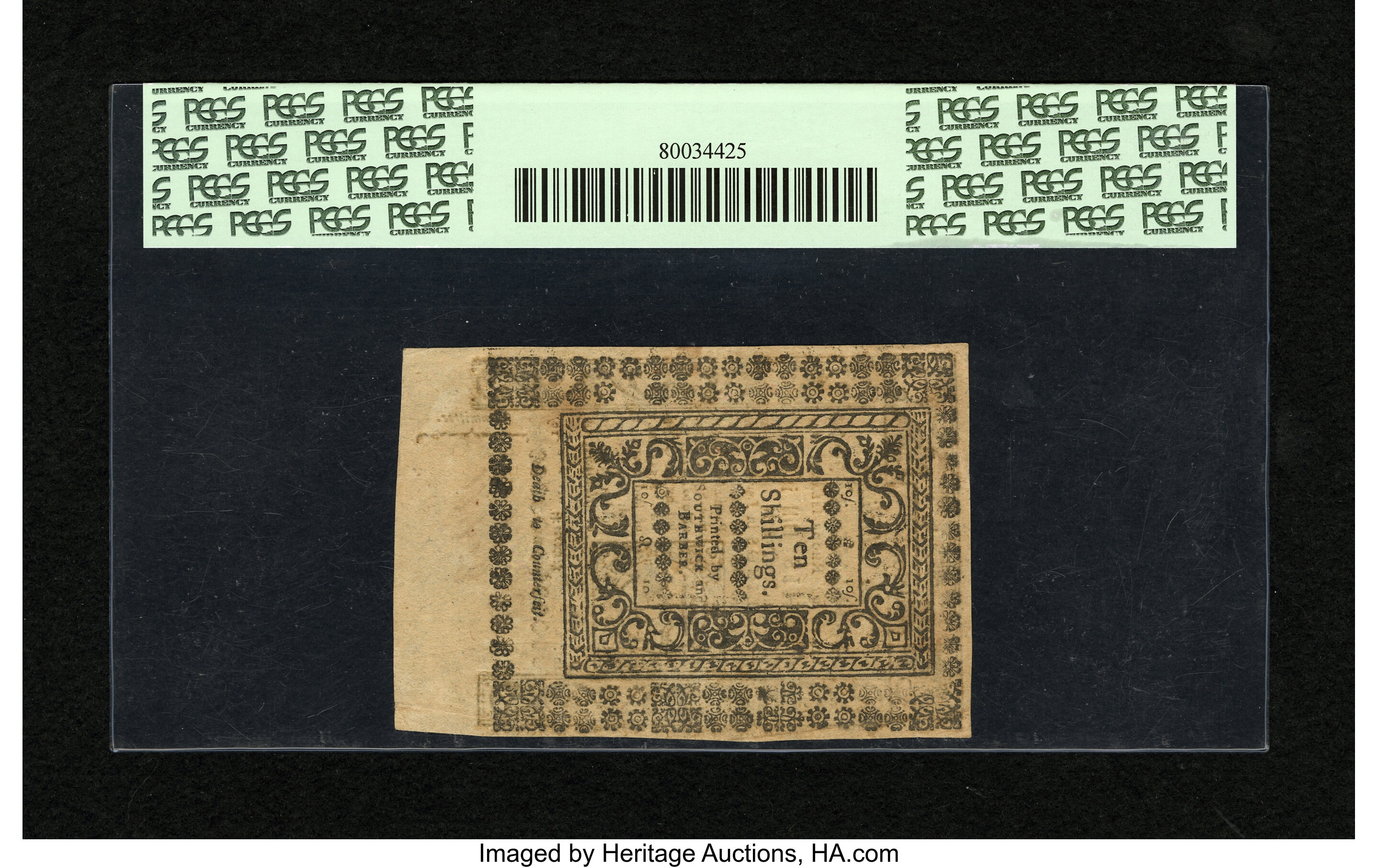 image for: Rhode Island May 1786 10s PCGS Extremely Fine 45PPQ....