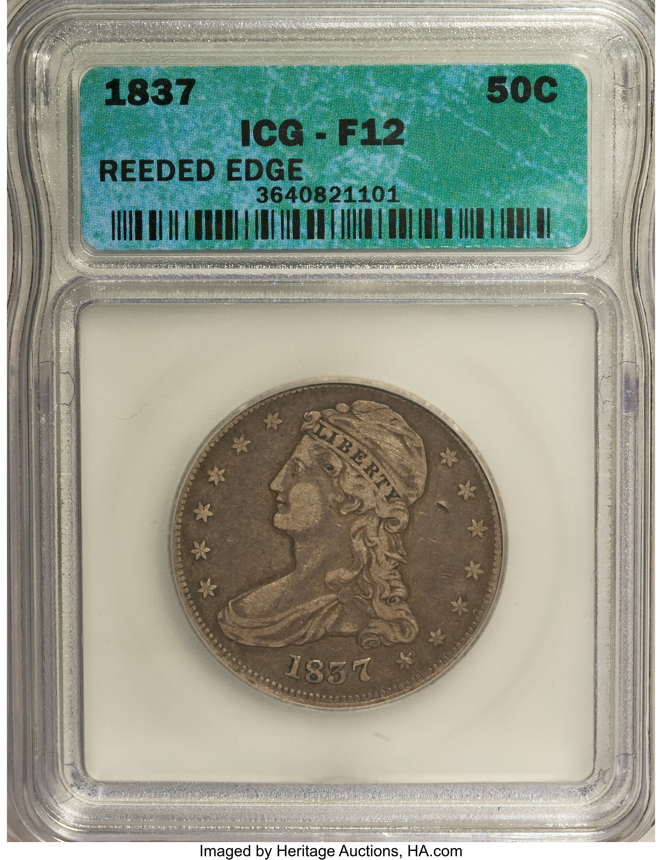 1837 50c Reeded Edge G6 thumbnail 13