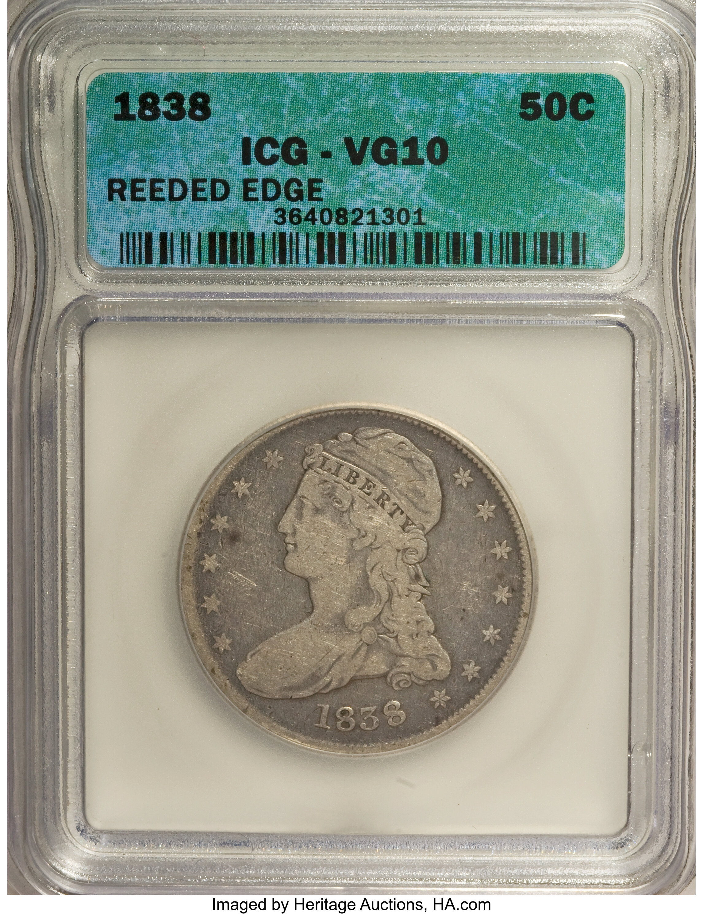 Image for 1838 50c Reeded Edge VG10