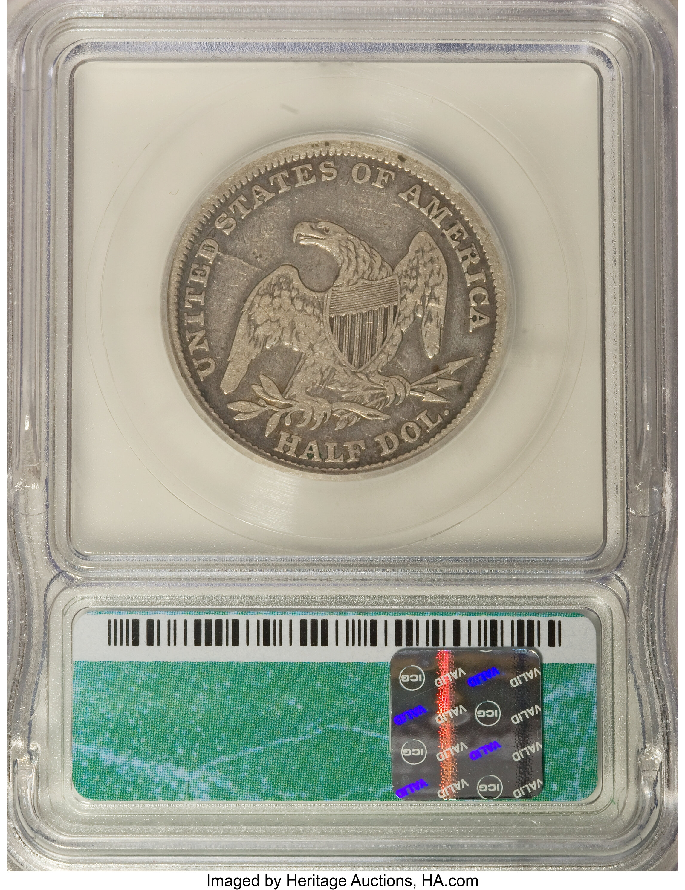 1838 50c Reeded Edge VG10 thumbnail 2