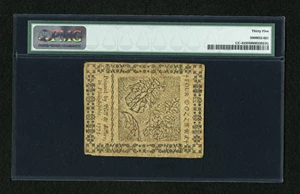 image for: Continental Currency May 10, 1775 $4 PMG Choice Very Fine 35....