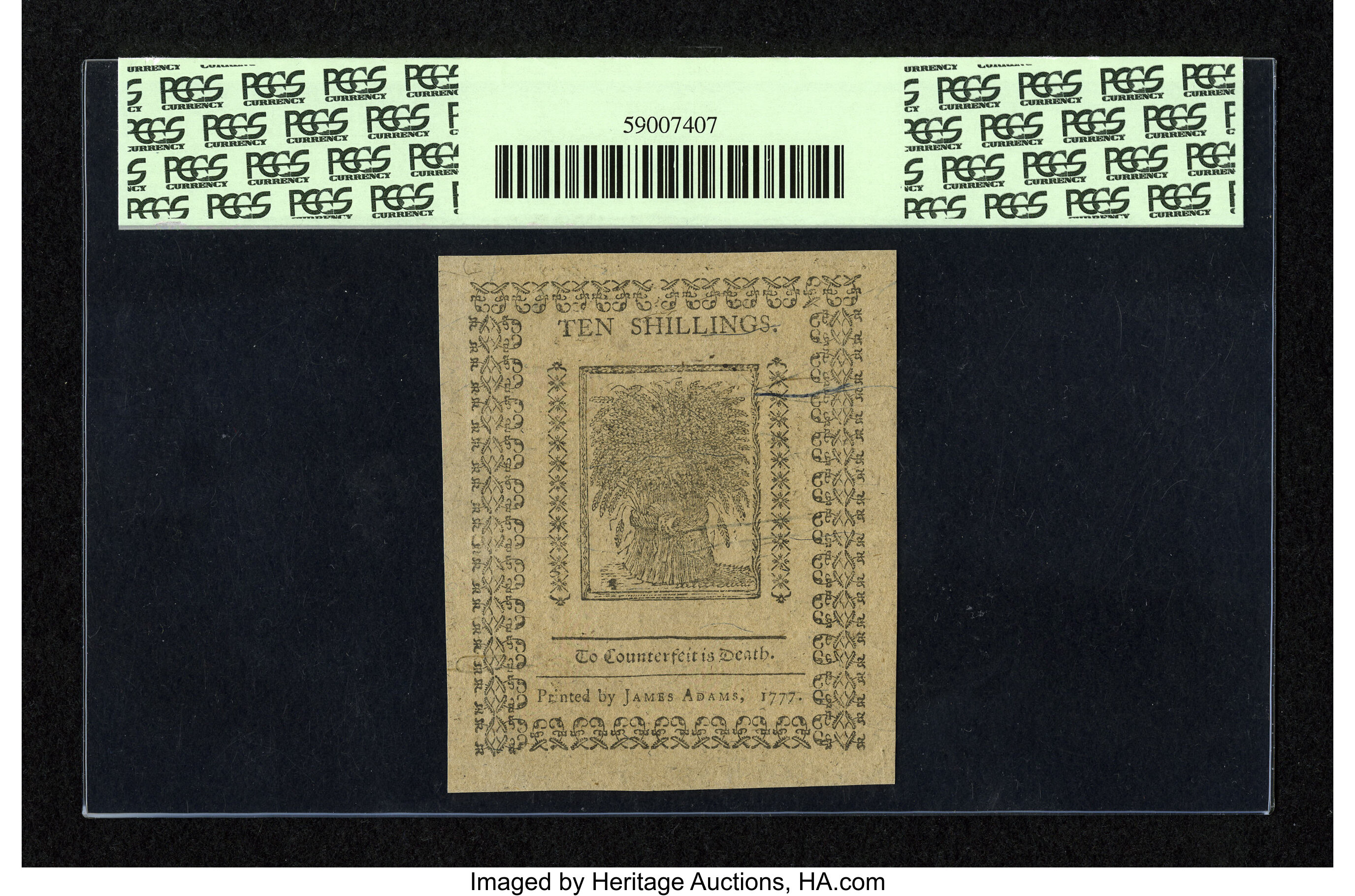 image for: Delaware May 1, 1777 10s PCGS Superb Gem New 67PPQ....