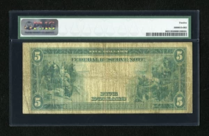 image for: Fr. 862 $5 1914 Federal Reserve Note PMG Fine 12....
