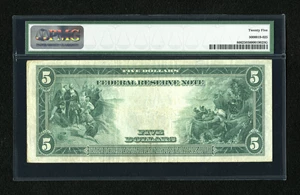 image for: Fr. 866 $5 1914 Federal Reserve Note PMG Very Fine 25....