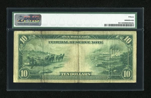image for: Fr. 921 $10 1914 Federal Reserve Note PMG Choice Fine 15....