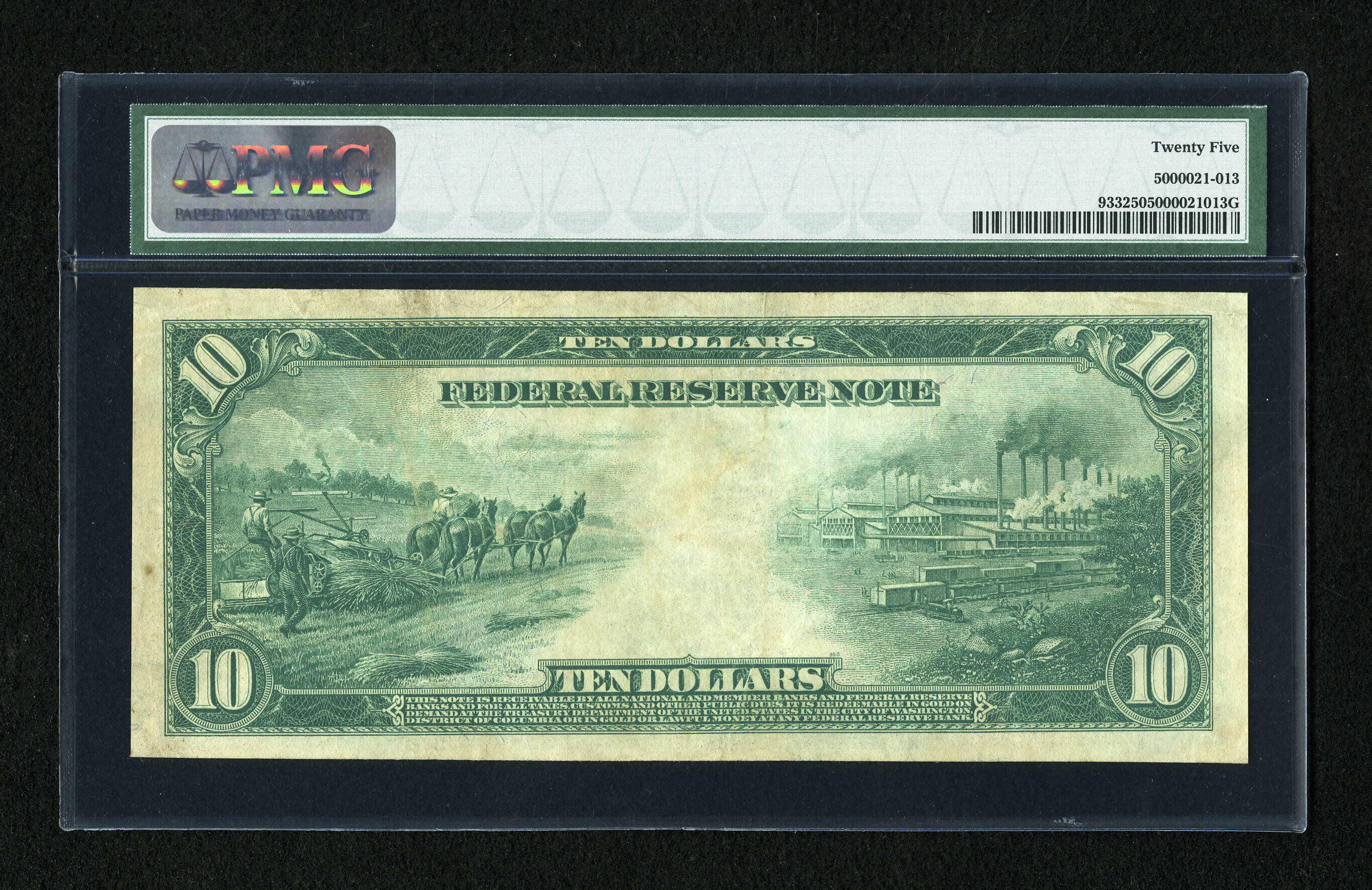image for: Fr. 933 $10 1914 Federal Reserve Note PMG Very Fine 25....