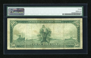 image for: Fr. 1036 $50 1914 Federal Reserve Note PMG Very Fine 20....