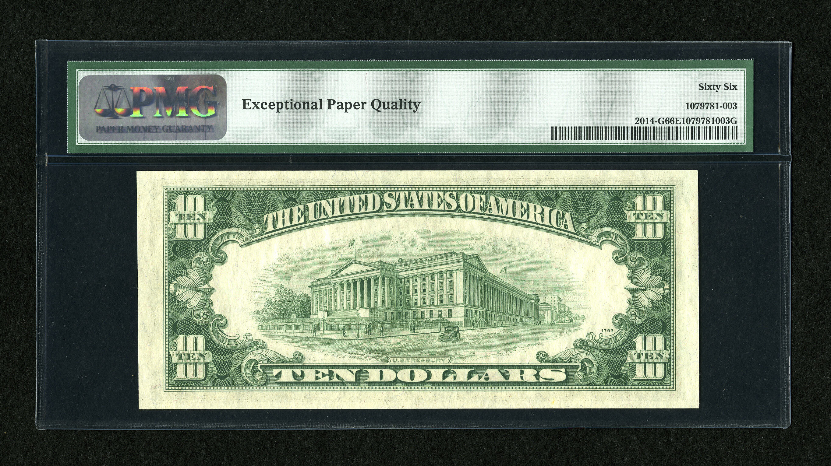 image for: Fr. 2014-G $10 1950D Federal Reserve Note. PMG Gem Uncirculated 66 EPQ....