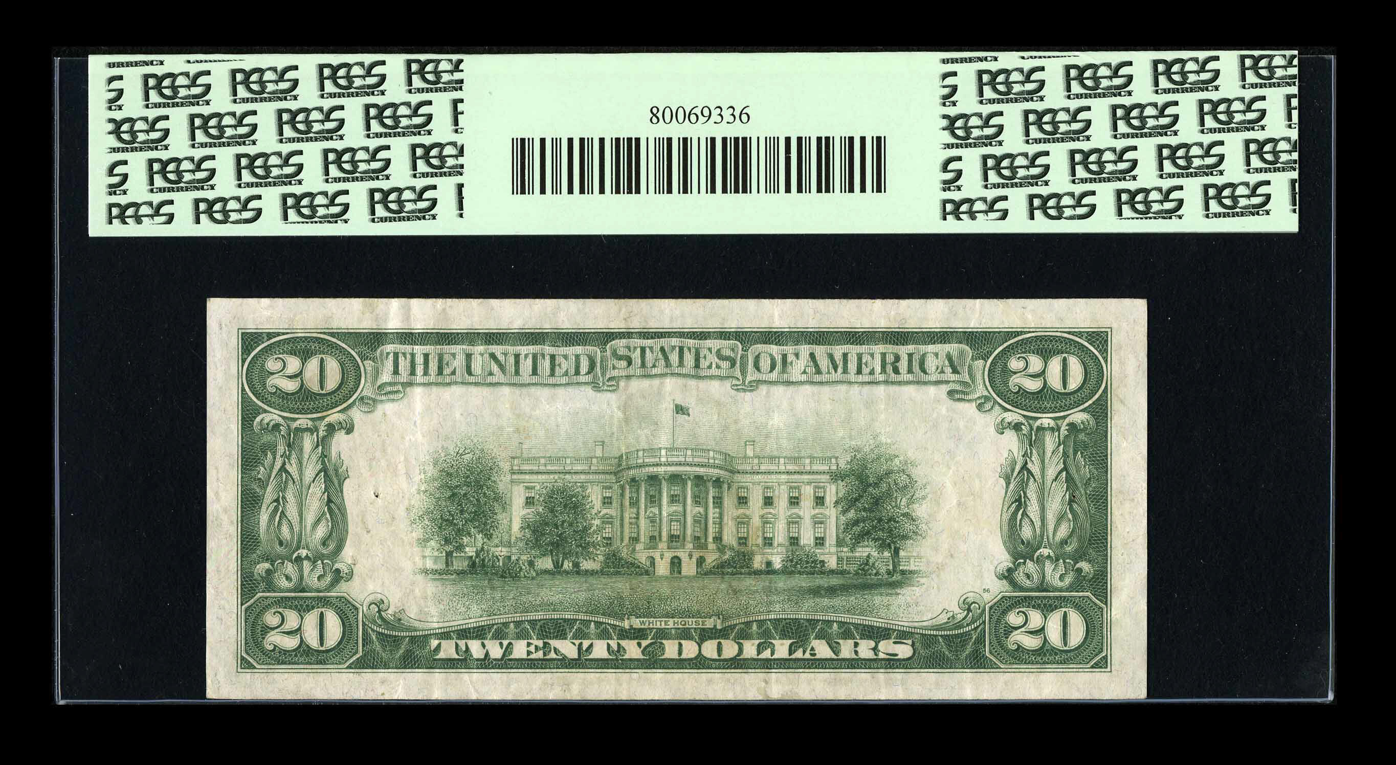 image for: Fr. 2053-G $20 1928C Light Green Seal Federal Reserve Note. PCGS Very Fine 20....