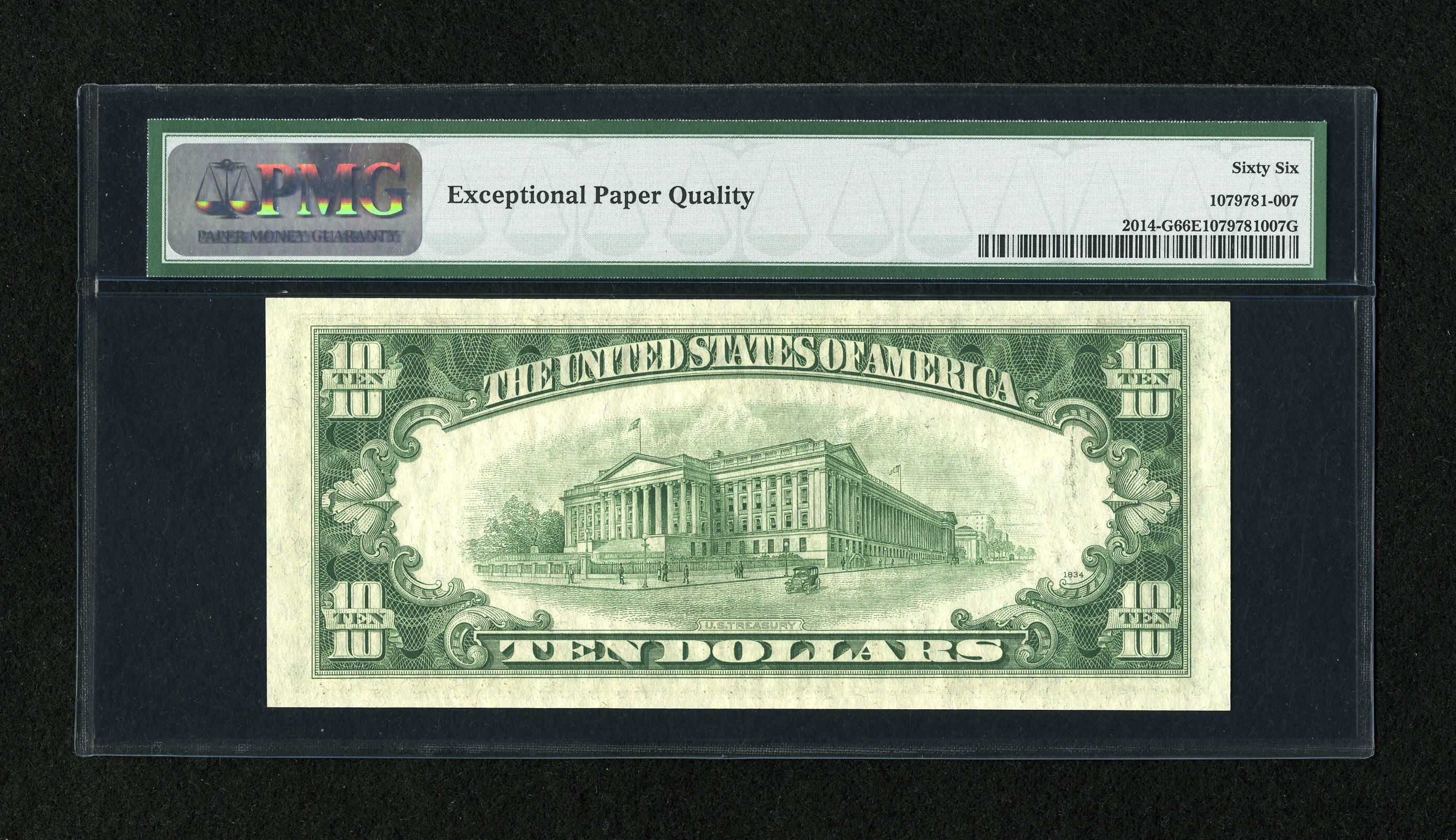 image for: Fr. 2014-G $10 1950D Federal Reserve Note. PMG Gem Uncirculated 66 EPQ....