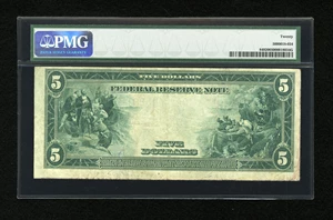 image for: Fr. 849 $5 1914 Federal Reserve Note PMG Very Fine 20....