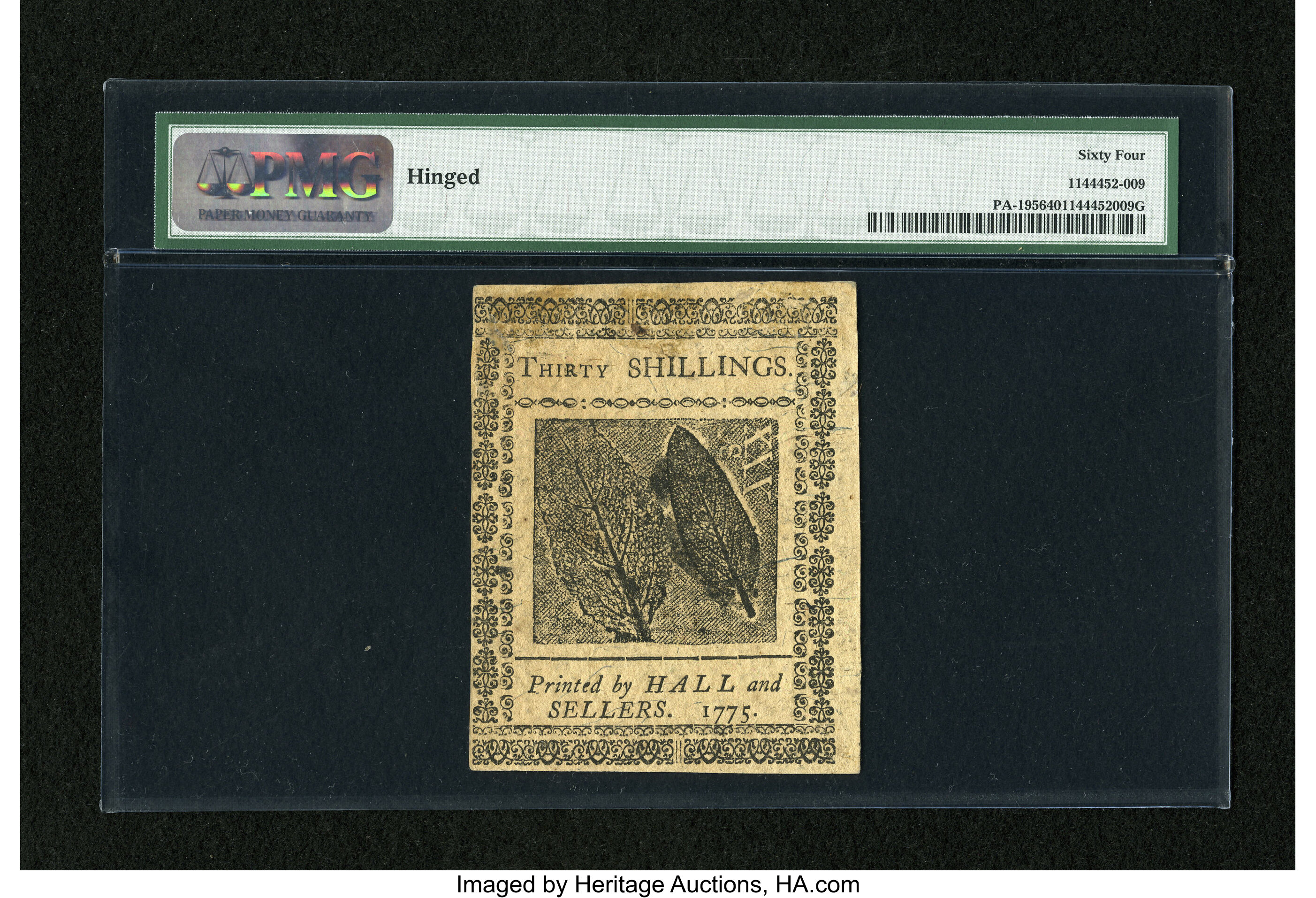 image for: Pennsylvania December 8, 1775 30s PMG Choice Uncirculated 64....