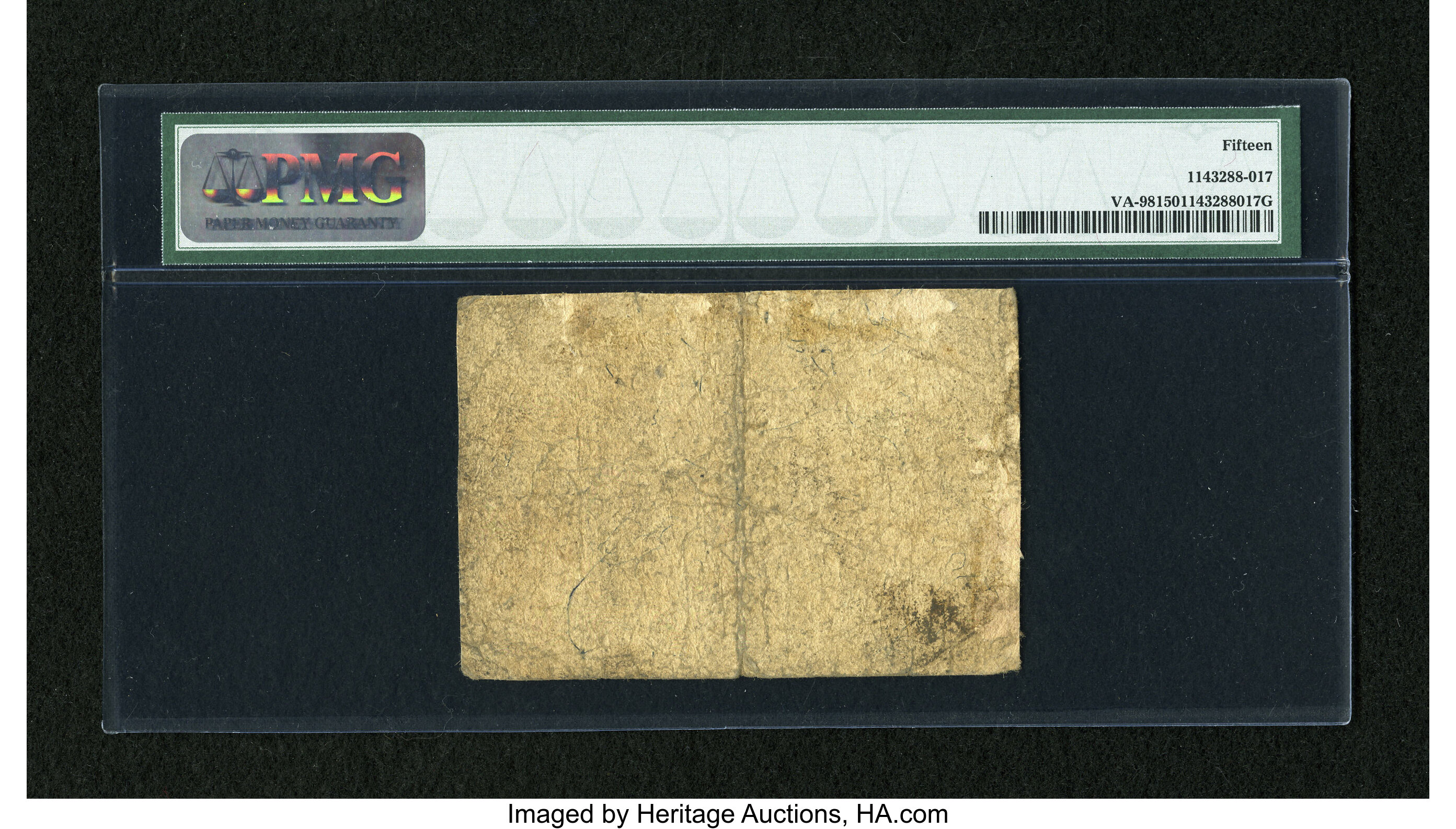 image for: Virginia May 6, 1776 $5 PMG Choice Fine 15....