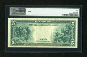 image for: Fr. 866 $5 1914 Federal Reserve Note PMG Very Fine 30 Net....