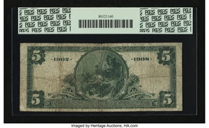 image for: Saint Paul, MN - $5 1902 Date Back Fr. 591 The Capital NB Ch. # (M)8108...