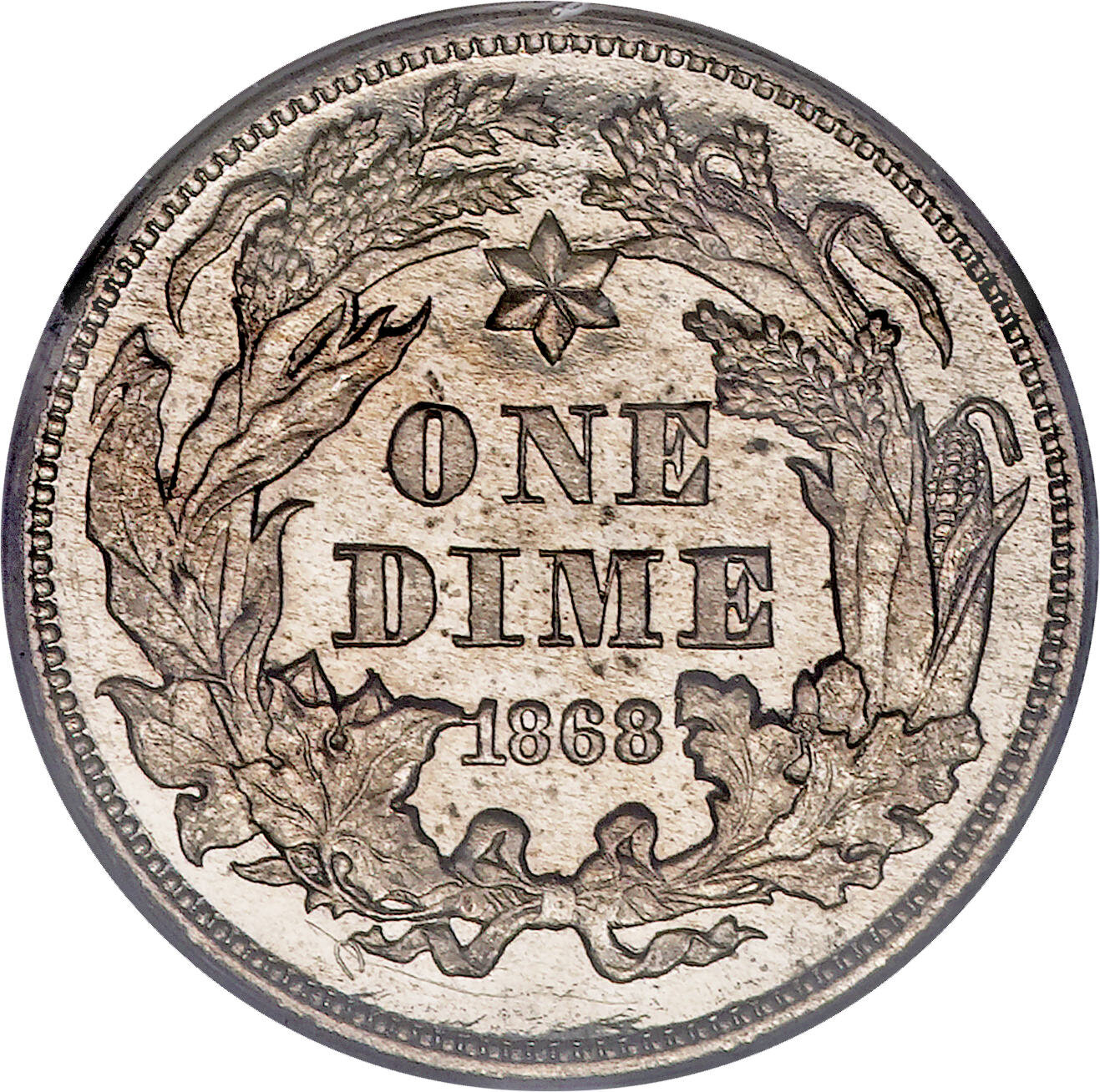 image for: 1868 10C Ten Cents, Judd-641, Pollock-713, Low R.7, PR65 PCGS....