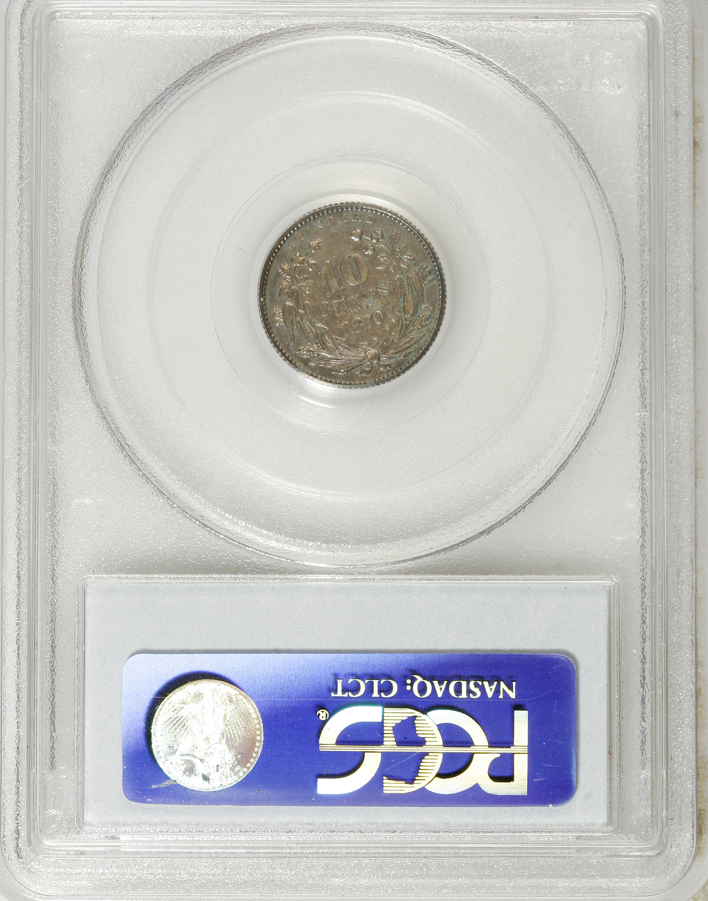 image for: 1870 10C Standard Silver Ten Cents, Judd-849, Pollock-956, R.5, PR63 PCGS. PCGS Population (11/9). NGC Census: (2/10).   (#...