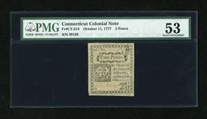 image for: Connecticut October 11, 1777 2d PMG About Uncirculated 53....