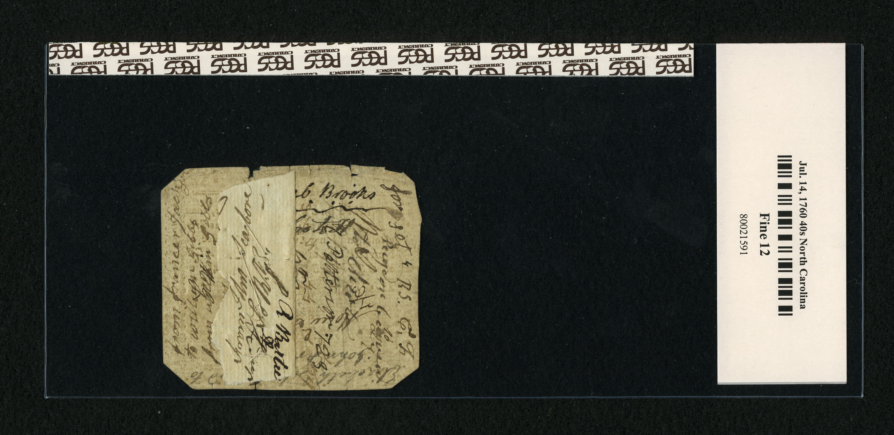 image for: North Carolina July 14, 1760 40s PCGS Apparent Fine 12....