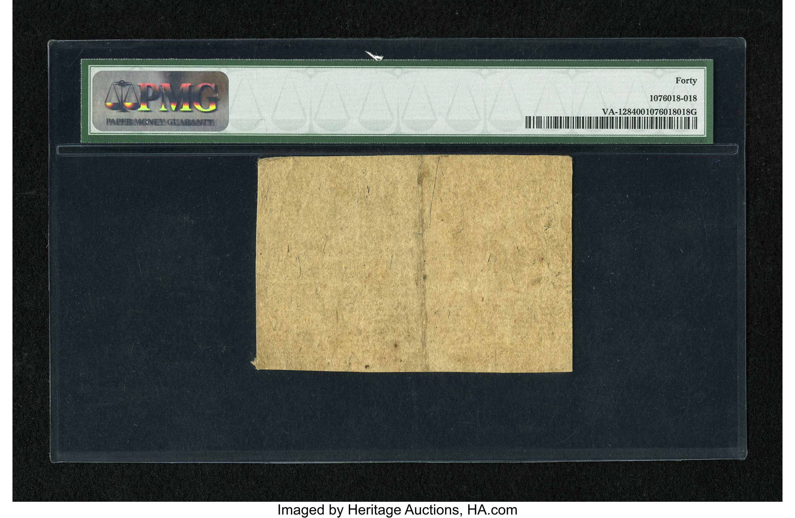 image for: Virginia October 20, 1777 $6 PMG Extremely Fine 40....