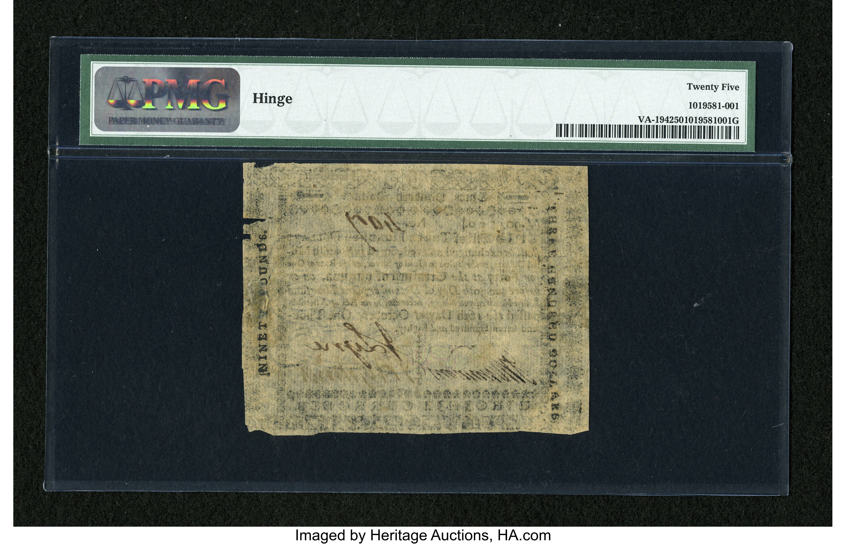 image for: Virginia October 16, 1780 $300 PMG Very Fine 25....