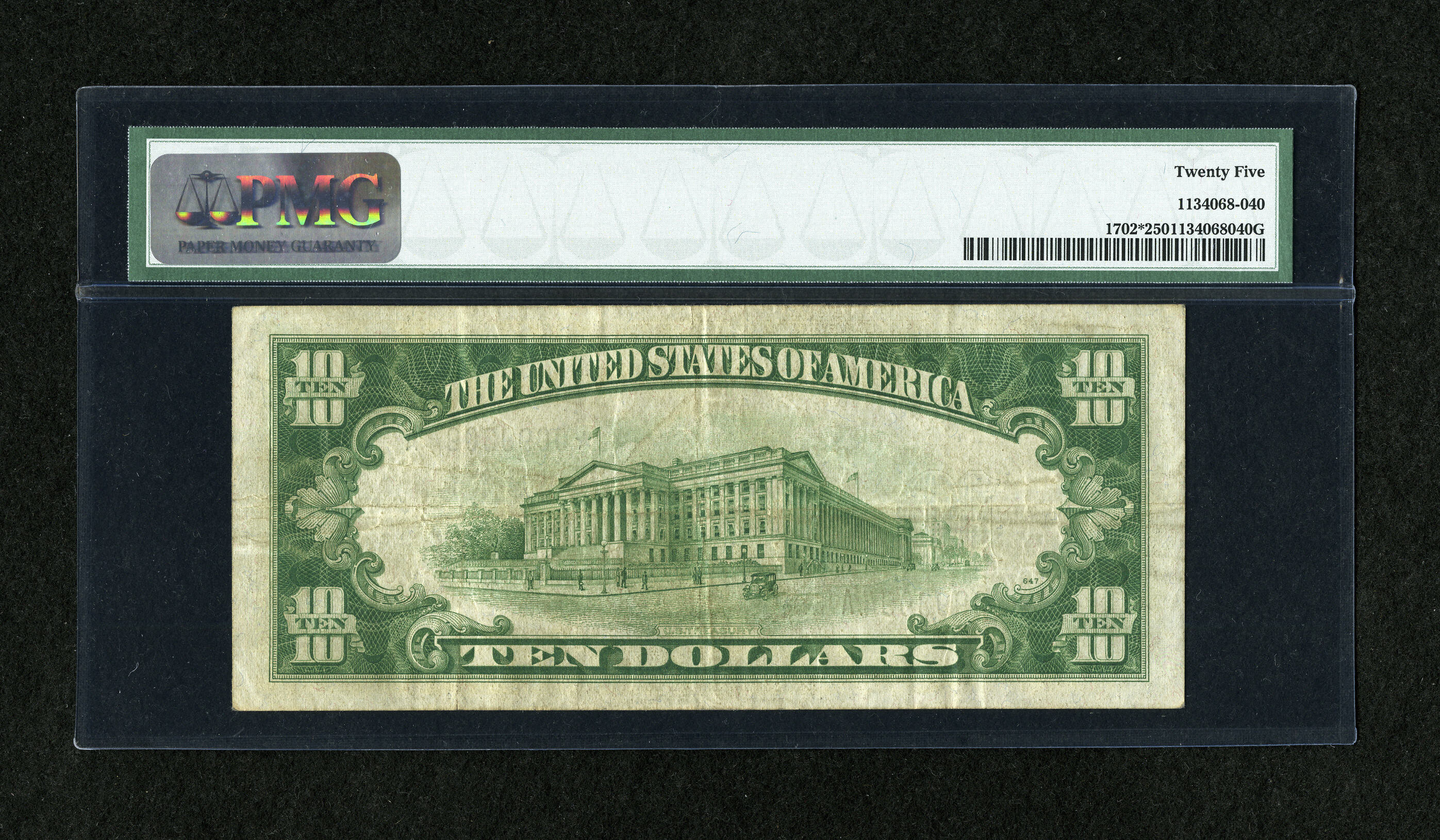 image for: Fr. 1702* $10 1934A Silver Certificate Star. PMG Very Fine 25....