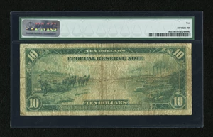 image for: Fr. 925 $10 1914 Federal Reserve Note PMG Very Good 10....