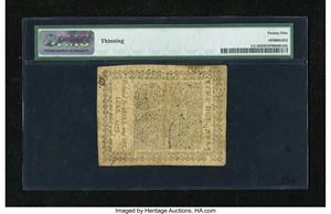 image for: Continental Currency May 20, 1777 $2 PMG Very Fine 25....