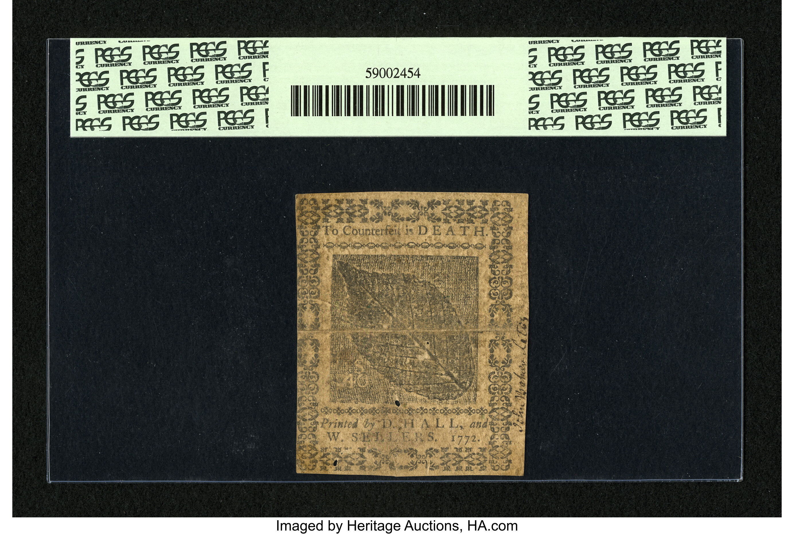 image for: Pennsylvania April 3, 1772 40s PCGS Apparent Extremely Fine 40....