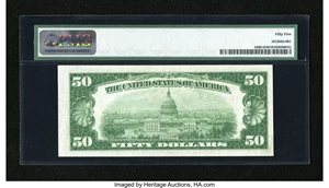 image for: Fr. 1880-I $50 1929 Federal Reserve Bank Note. PMG About Uncirculated 55....