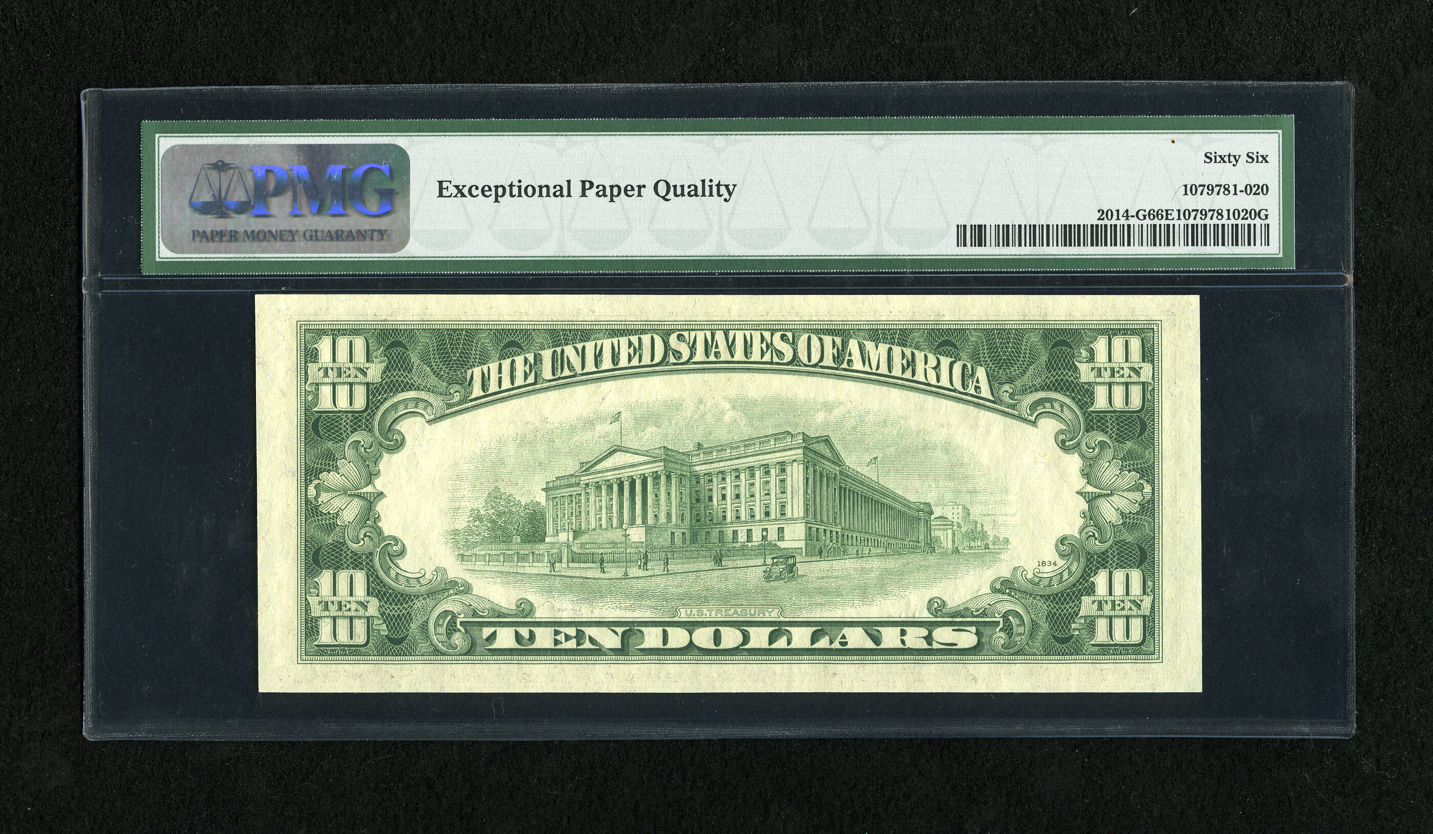 image for: Fr. 2014-G $10 1950D Federal Reserve Note. PMG Gem Uncirculated 66 EPQ....