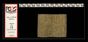 image for: Delaware June 1, 1759 20s PCGS Apparent Fine 12....
