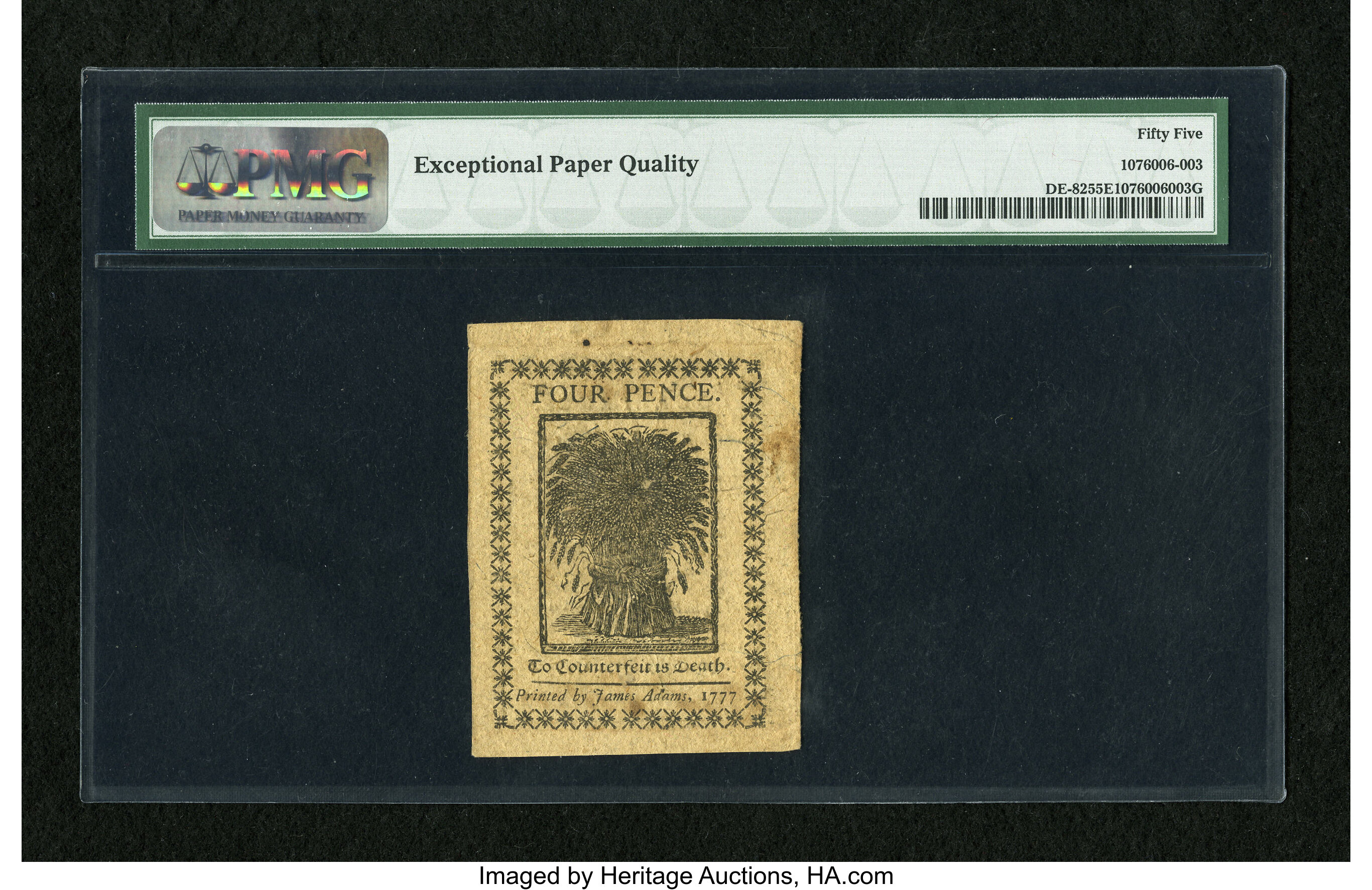 image for: Delaware May 1, 1777 4d PMG About Uncirculated 55 EPQ....