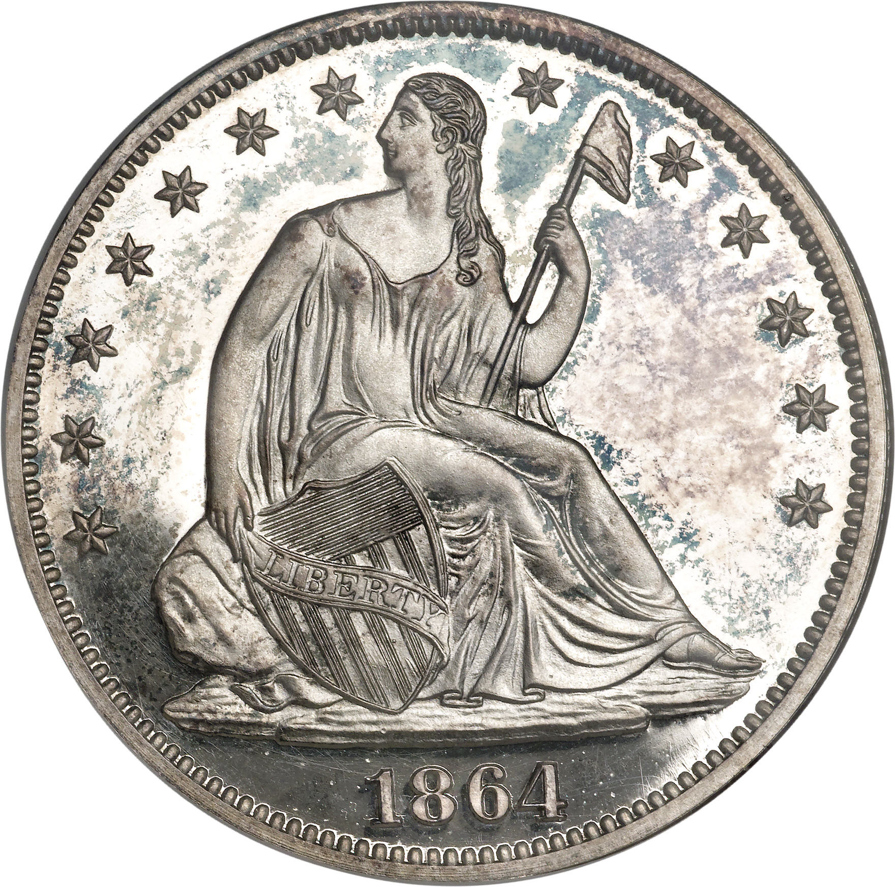 image for: 1864 50C PR65 Ultra Cameo NGC....