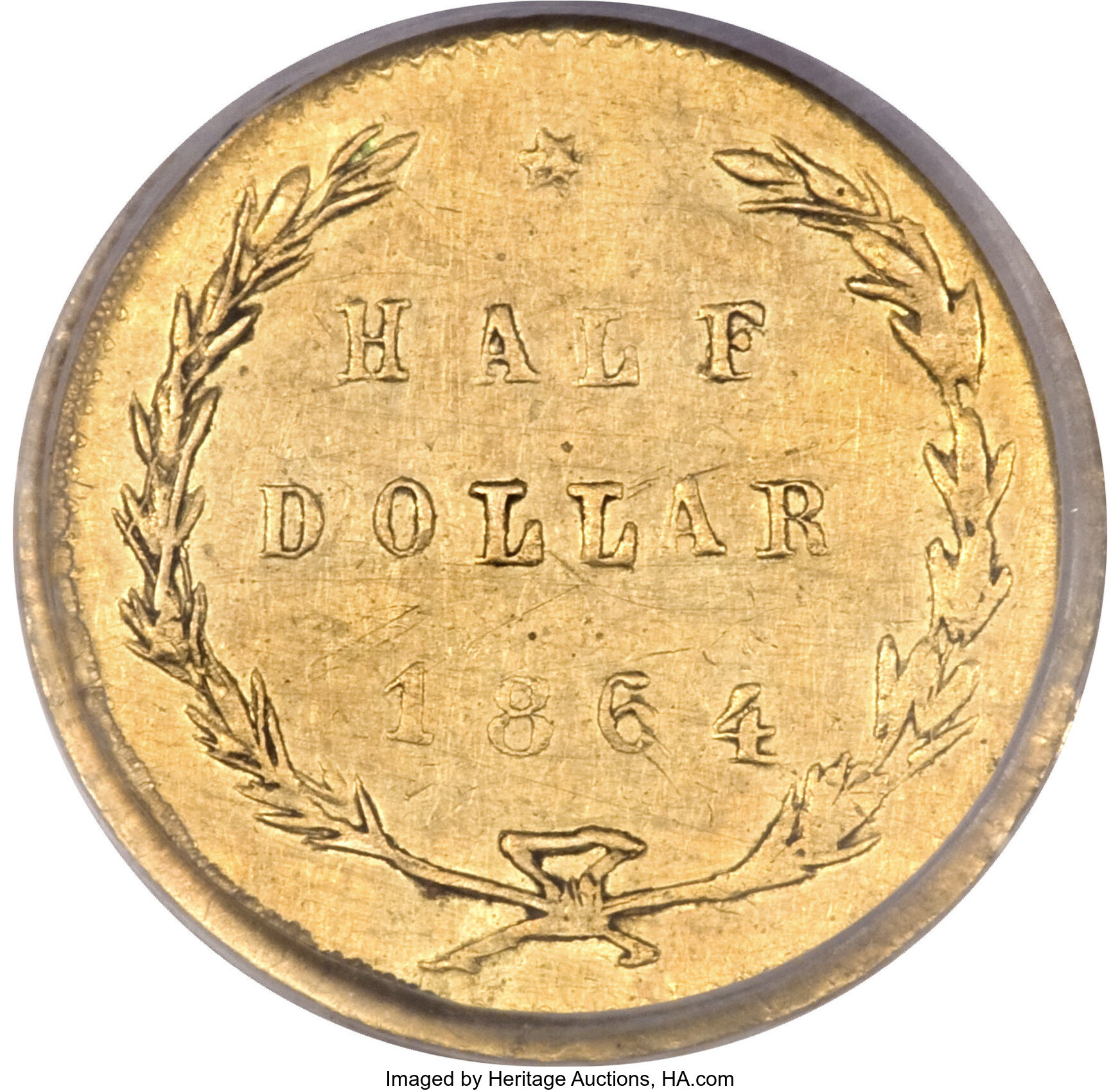 image for: 1864 50C Liberty Round 50 Cent, BG-1016A, R.8 AU58 PCGS....