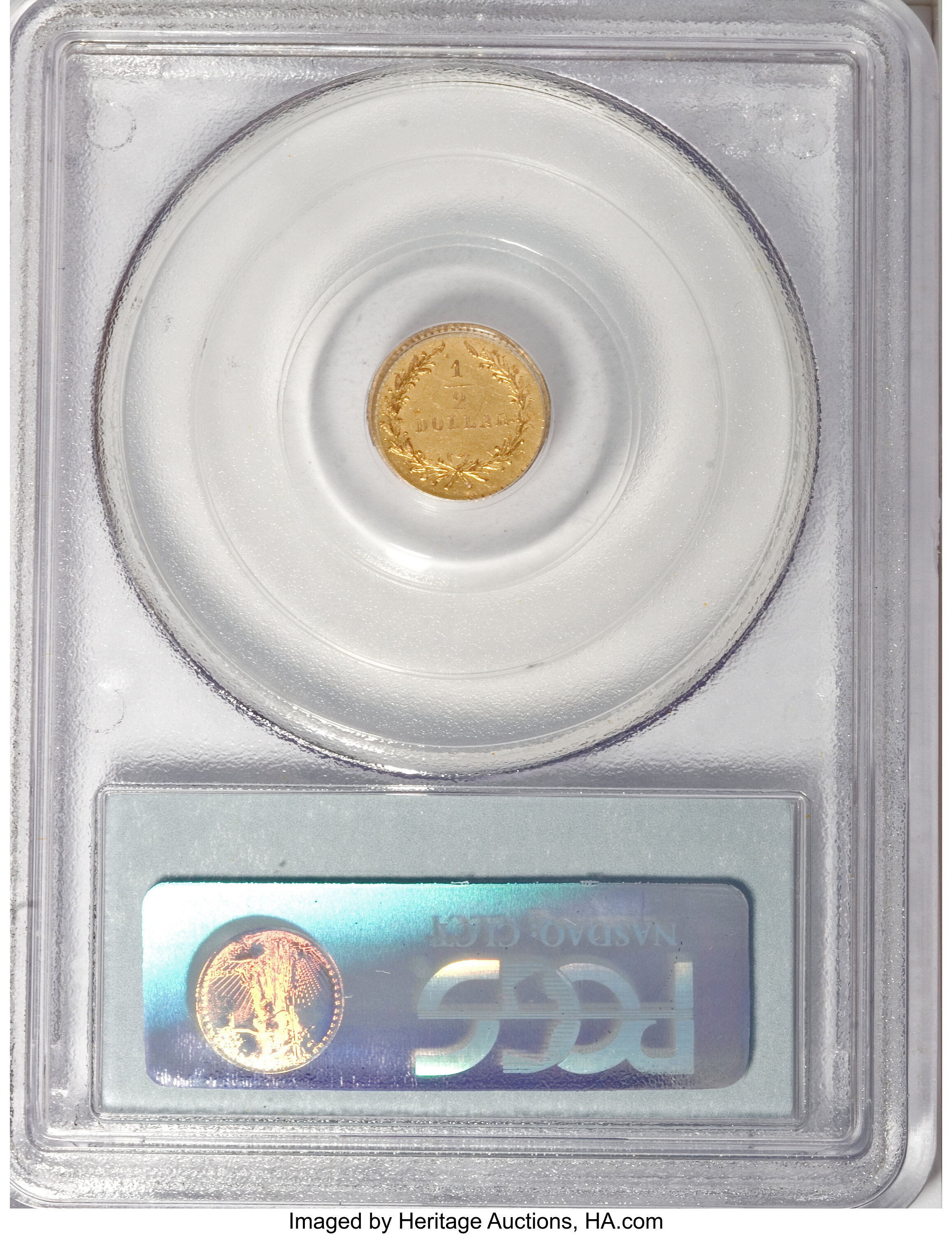 image for: 1852 50C Indian Round 50 Cents, BG-1075, R.7, MS62 PCGS....