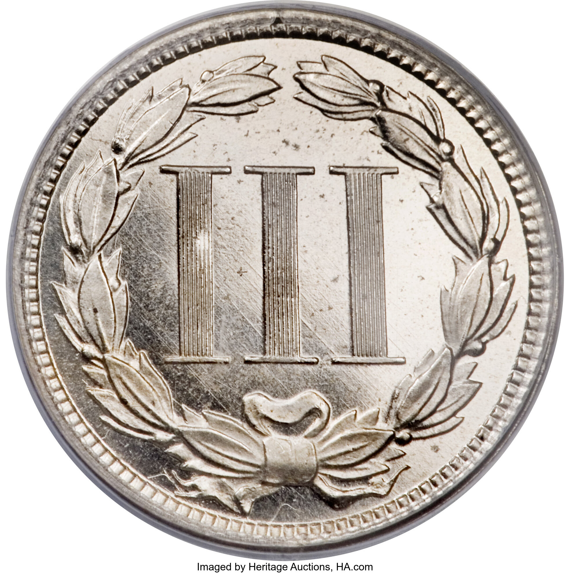 image for: 1874 3CN PR64 Deep Cameo PCGS....