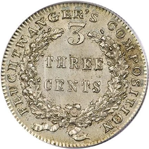 image for: 3C 1864 FEUCHTWANGER. EAGLE PCGS MS63 CAC