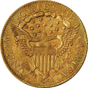image for: $2.50 1804 BD-1. 13 STAR REVERSE. PCGS AU50